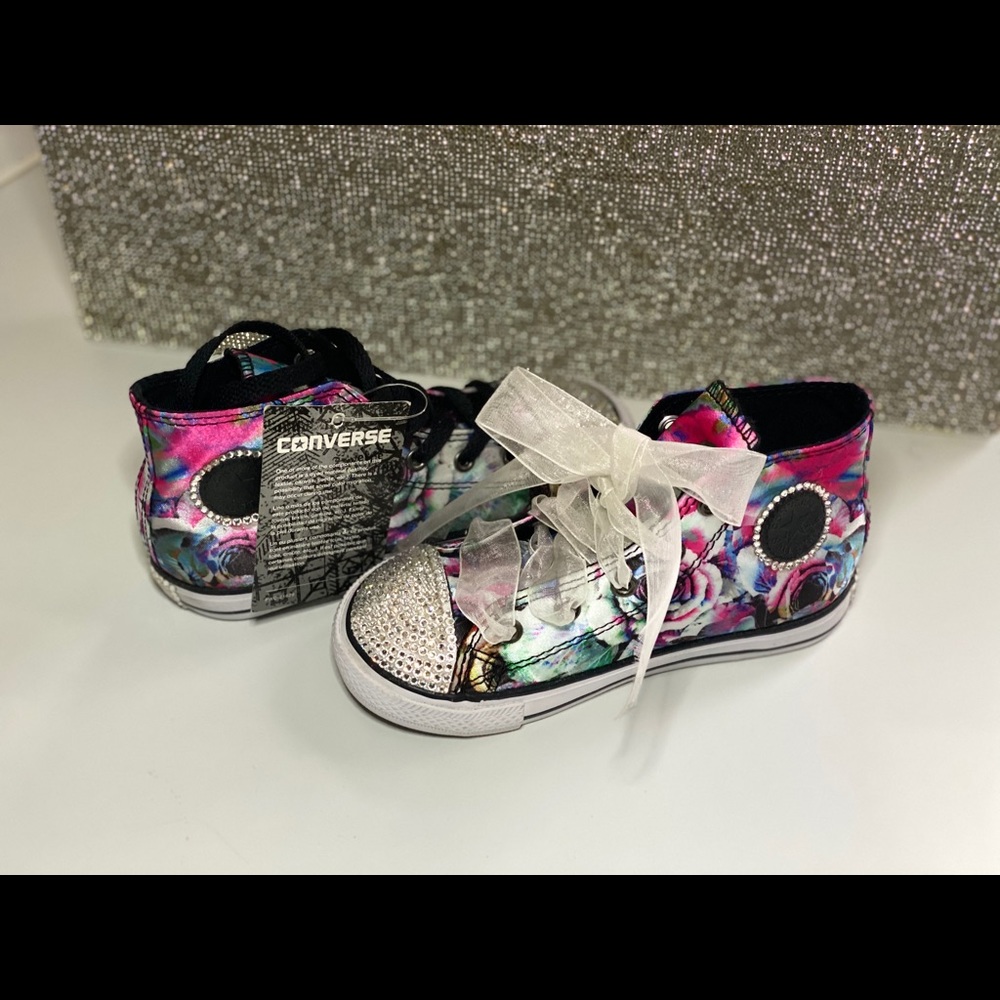 “Flower boom” , blinged converses